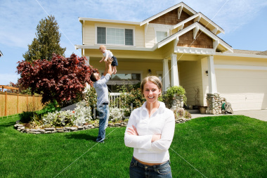 Family in Front of House Markham Real Estate